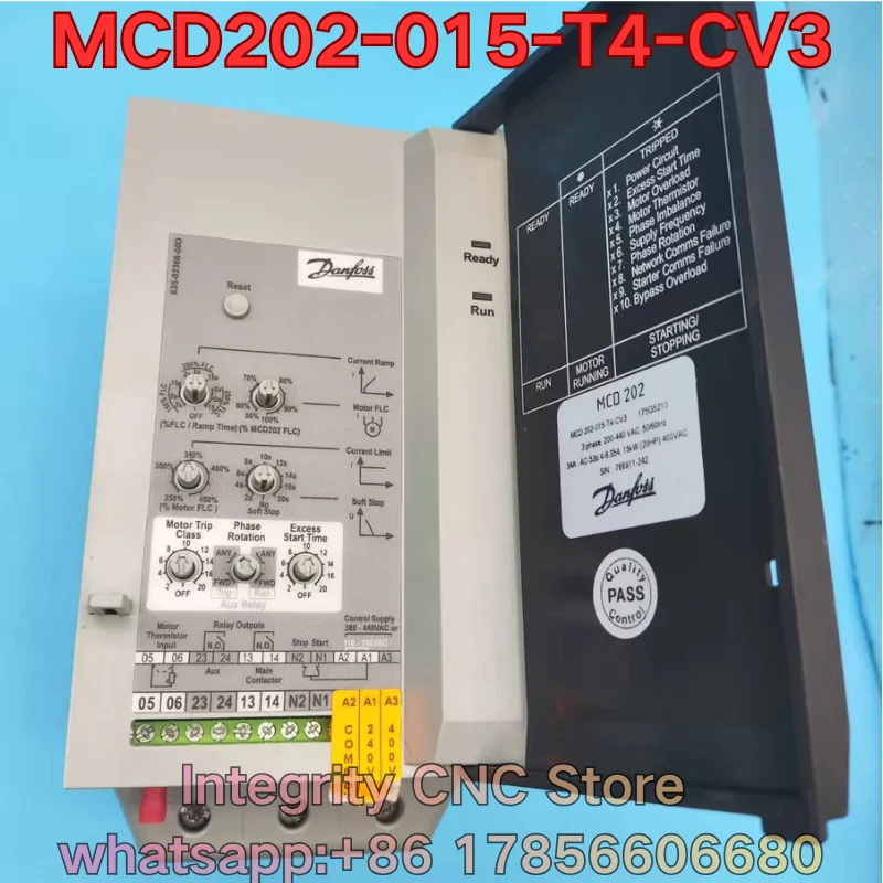 Used MCD202-015-T4-CV3 Soft Starter—Functionality Tested and Working Properly