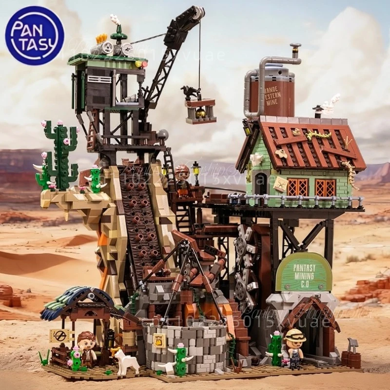 

New Pantasy Western Mines Building Block Education Puzzle Toy Assembly Model Large Collectibles Creative Ornament Christmas Gift