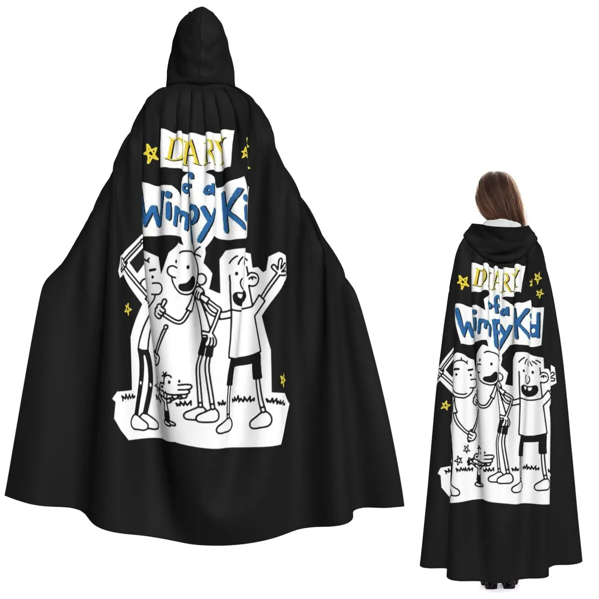 

Дневник слабака Wimpy Kid Group, длинный плащ с капюшоном, средневековый костюм ведьмы, накидка для косплея, пальто на Хэллоуин для взрослых, унисекс