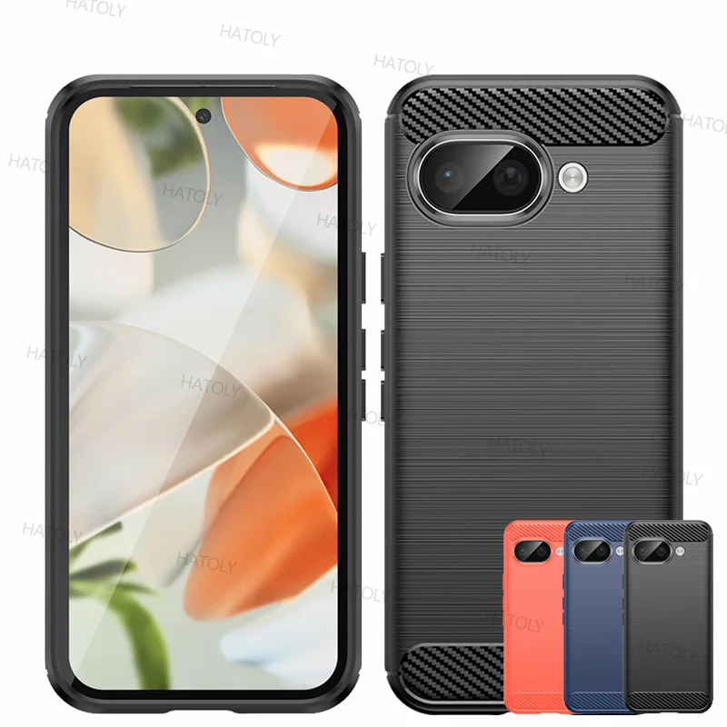 สําหรับ Google Pixel 9a สําหรับ Google Pixel 9a ฝาครอบซิลิโคนกันกระแทกแปรง TPU ป้องกันเคสโทรศัพท์สําหรับ Google Pixel 9a