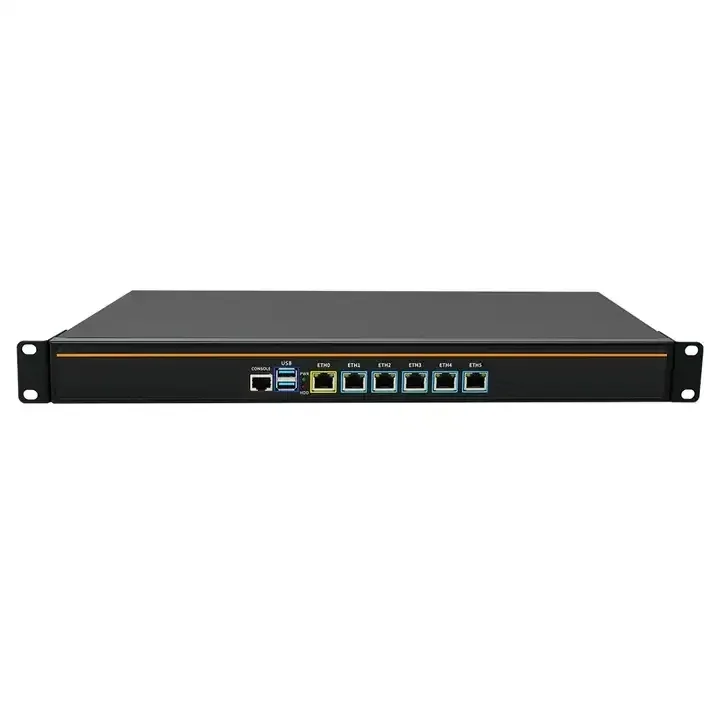 Sistema di rete 6 LAN 1U Server rack Celern J4125 Quad Core ESXI AES-NI POE Pfsense Router firewall Computer industriale senza ventola
