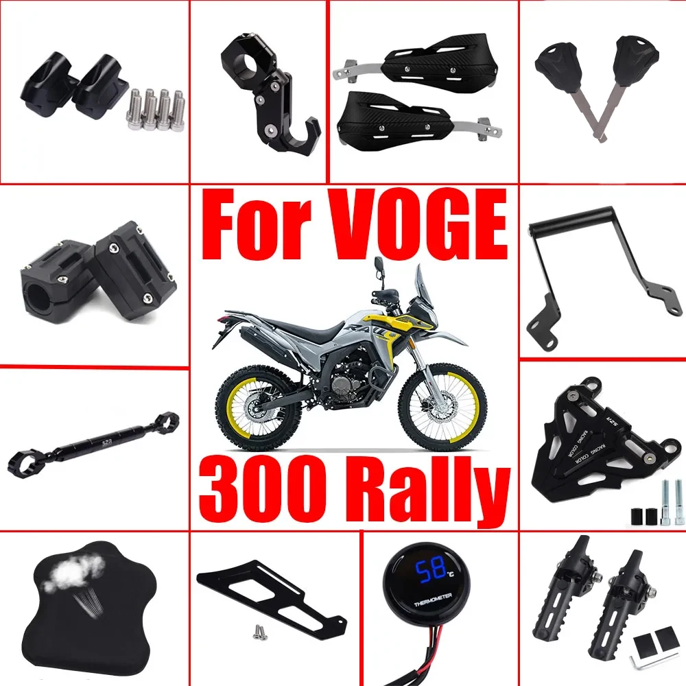 For Loncin VOGE 300 RALLY 300 GY Accessories Phone Navigation Holder Key Cover Chain Guard Crash Block Protector Handlebar Riser