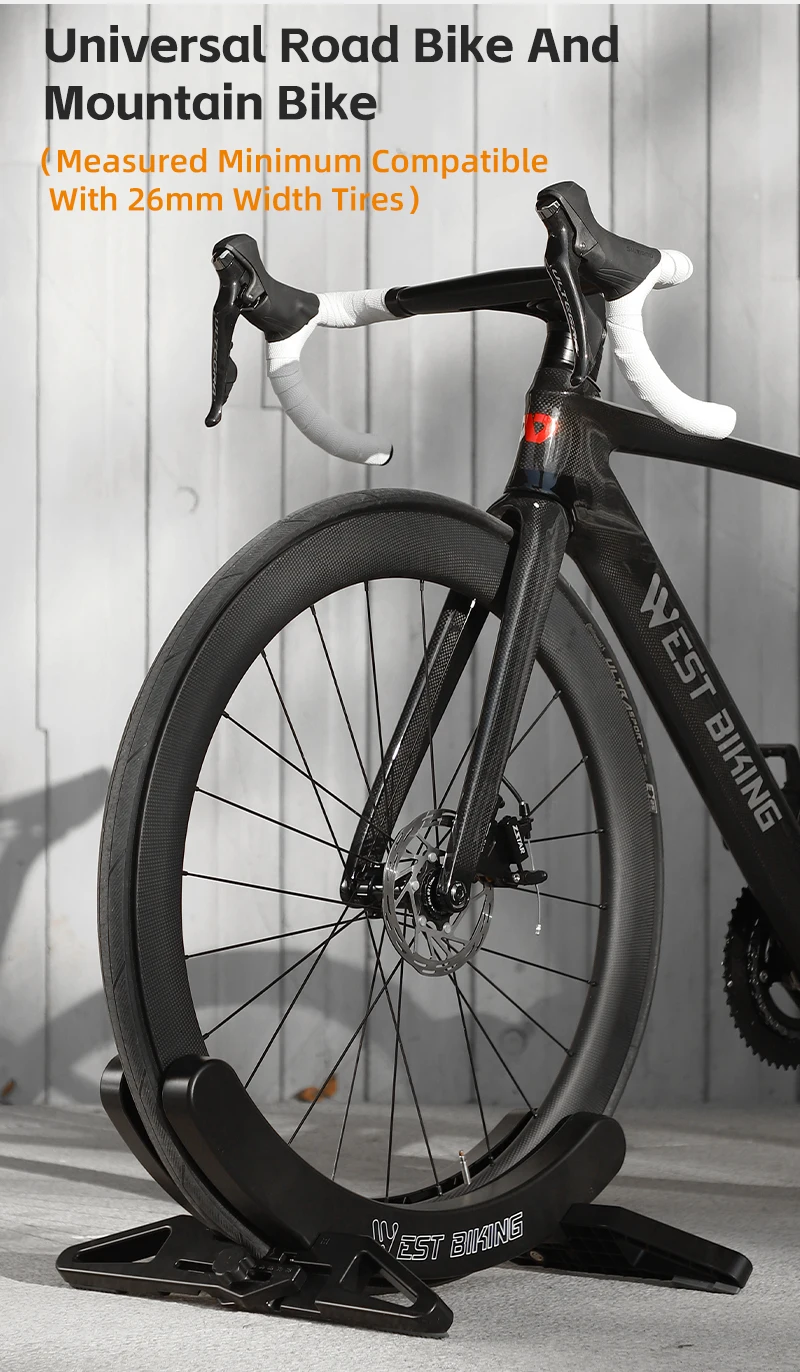 WEST BIKING Fahrrad-MTB-Bodenständer, Indoor-Fahrradparkständer, verstellbar, vielseitig anpassbar für Rennrad- und Mountainbike-Zubehör – Detail 4