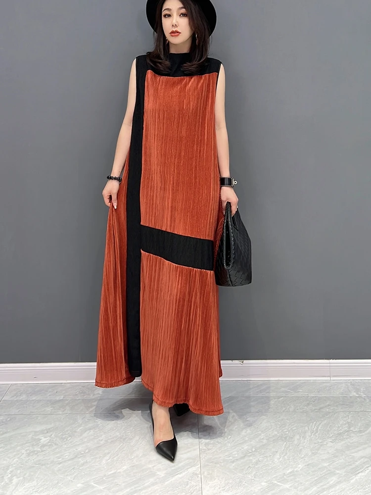 The new spring 2023 ms long sleeveless dress color restoring ancient ways is royal windy code easy temperament women's clothing