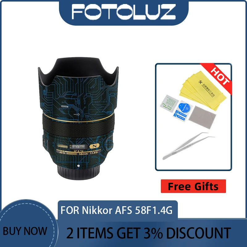 

Anti-Scratch Decal Skin Wrap Film Protector Coat For Nikon Nikkor AF-S 58mm F1.4G 58F1.4 Camera Lens Protective Sticker