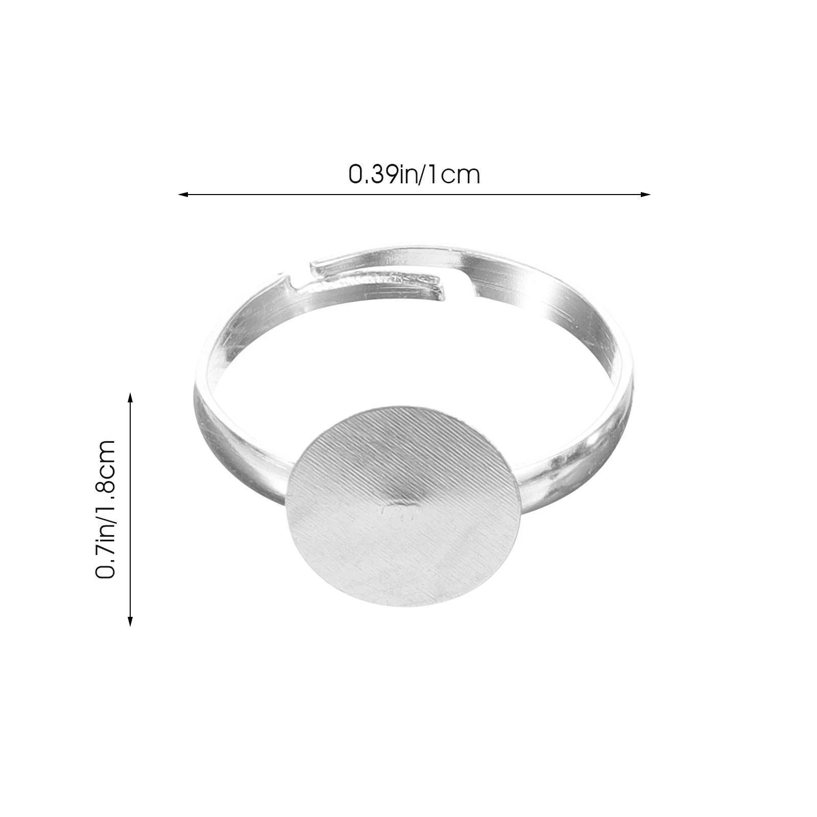 40 قطعة من علبة الحلقات المسطحة، قاعدة حلقية مسطحة قابلة للتعديل، إكسسوارات صنع المجوهرات DIY لحلقات الأصابع الفريدة، العثور على الحرف اليدوية الممتازة