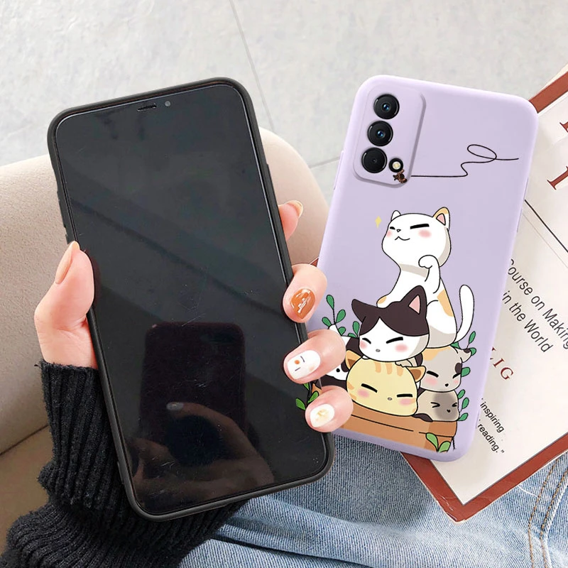 For OPPO Realme GT Master Edition Case Q3 Pro Carnival Phone Case Cute  Cat Dinosaur Soft TPU Cover For Realme GT Master Edition