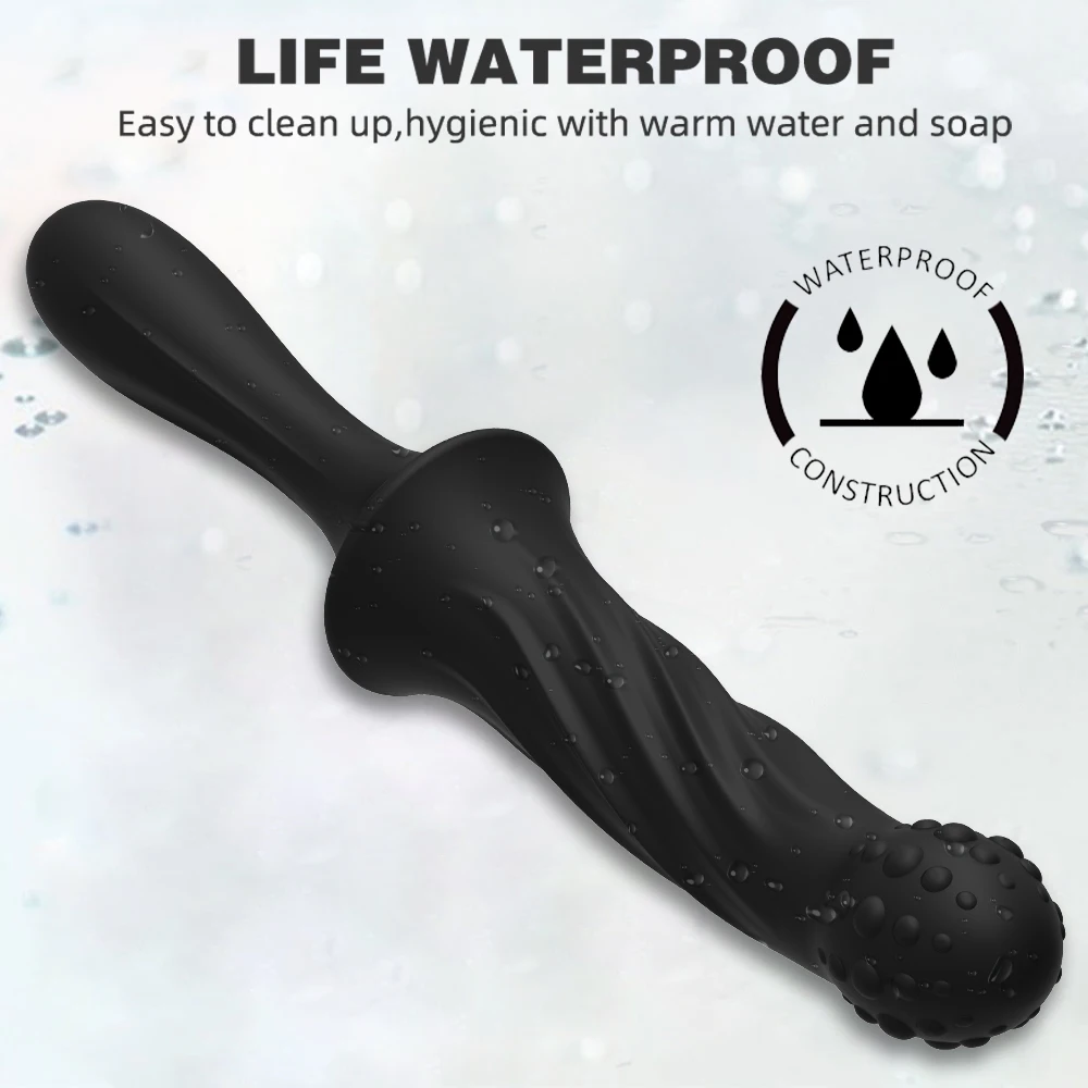 Handheld Dildo Vibrator Powerful G-spot Stimulator Butt Plug Clitoral Massager Vibrating Anal Plug Adult Sex Toys for Couple view 5