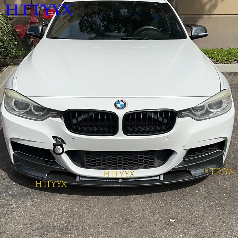 2PCS 2012-2018 BMW 3-Series F30 (M-Tech/M-Sport Bumper Only), Front Bumper Lip Spoiler Air Chin Body Kit Splitter