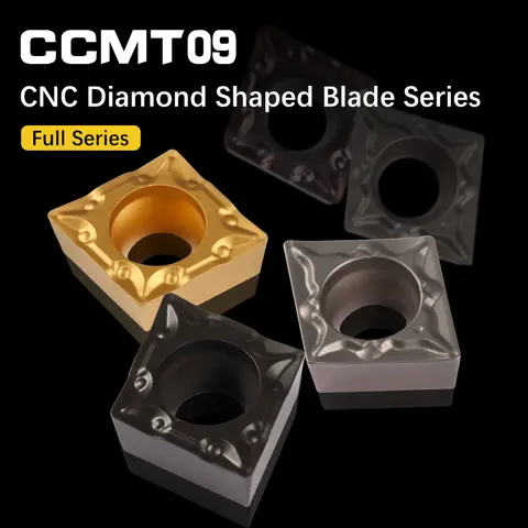 10pcs CCMT09T304 CCMT09T308 초경 인서트 CCMT 내부 선삭 공구 다이아몬드 CNC 블레이드 커터 선반 -SCLCR09