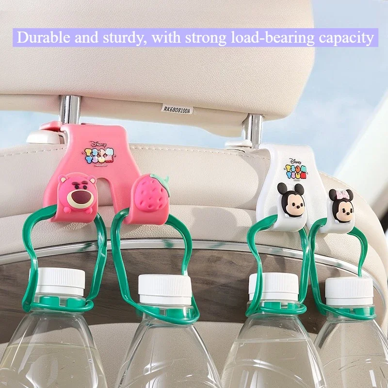 

Strawberry Bear Lotso Car Seat Back Hook Rear Seat Multi-Functional Storage Organizer Umbrella Interior Hook for Vehicle