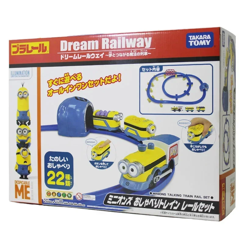 TAKARA TOMY Tomica Plarail New Best Selection Dream Railway Despicable Me Minions Train Assembled Luxury Train Track Set Gifts