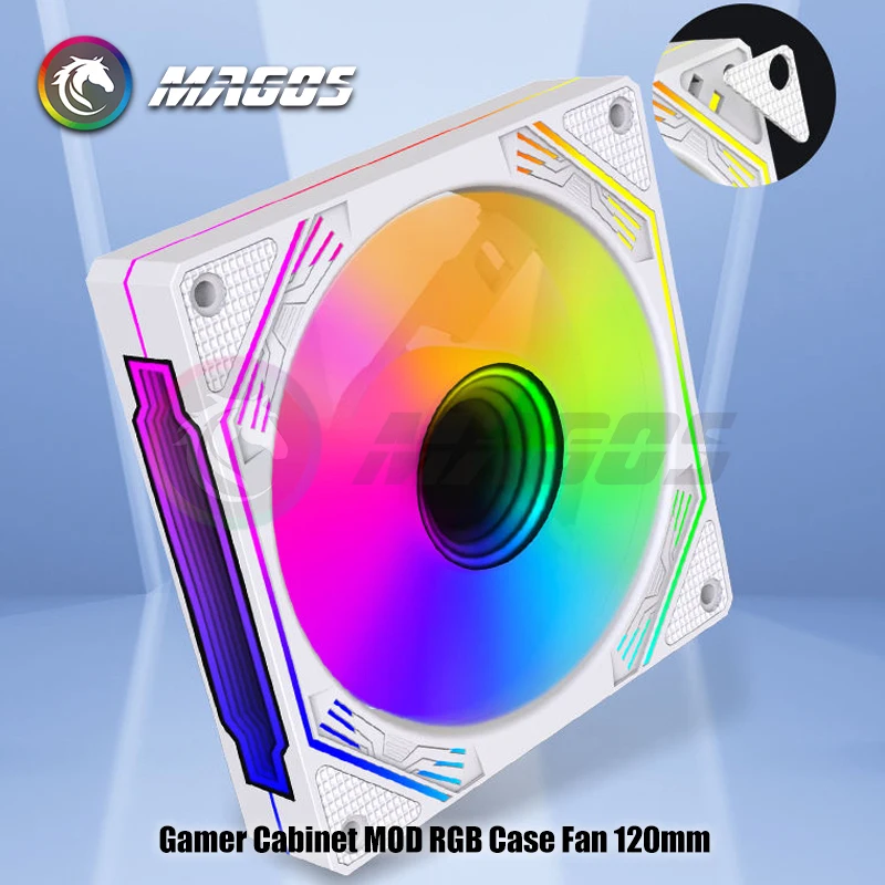 RGB Infinity Mirror Fan, 120mm, GEN.3 Pro, ARGB + PWM, 2 in 1, Forward and Reverse Blowing, Desktop PC Ventilador