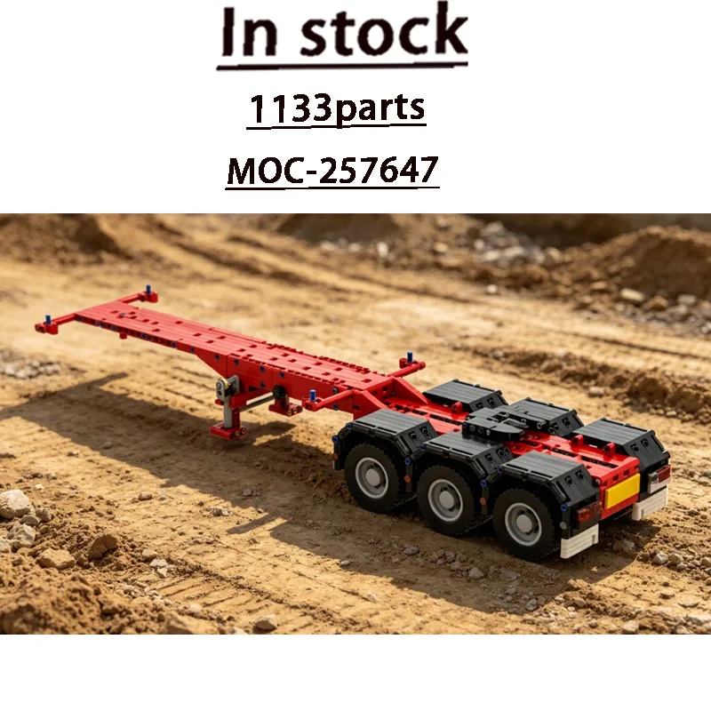 Neuer Street MOC-257647 Cargo Typ B Doppelcontainer-Anhänger Baustein-Modell 1133 Teile MOC Erwachsenen-Weihnachtsgeschenk