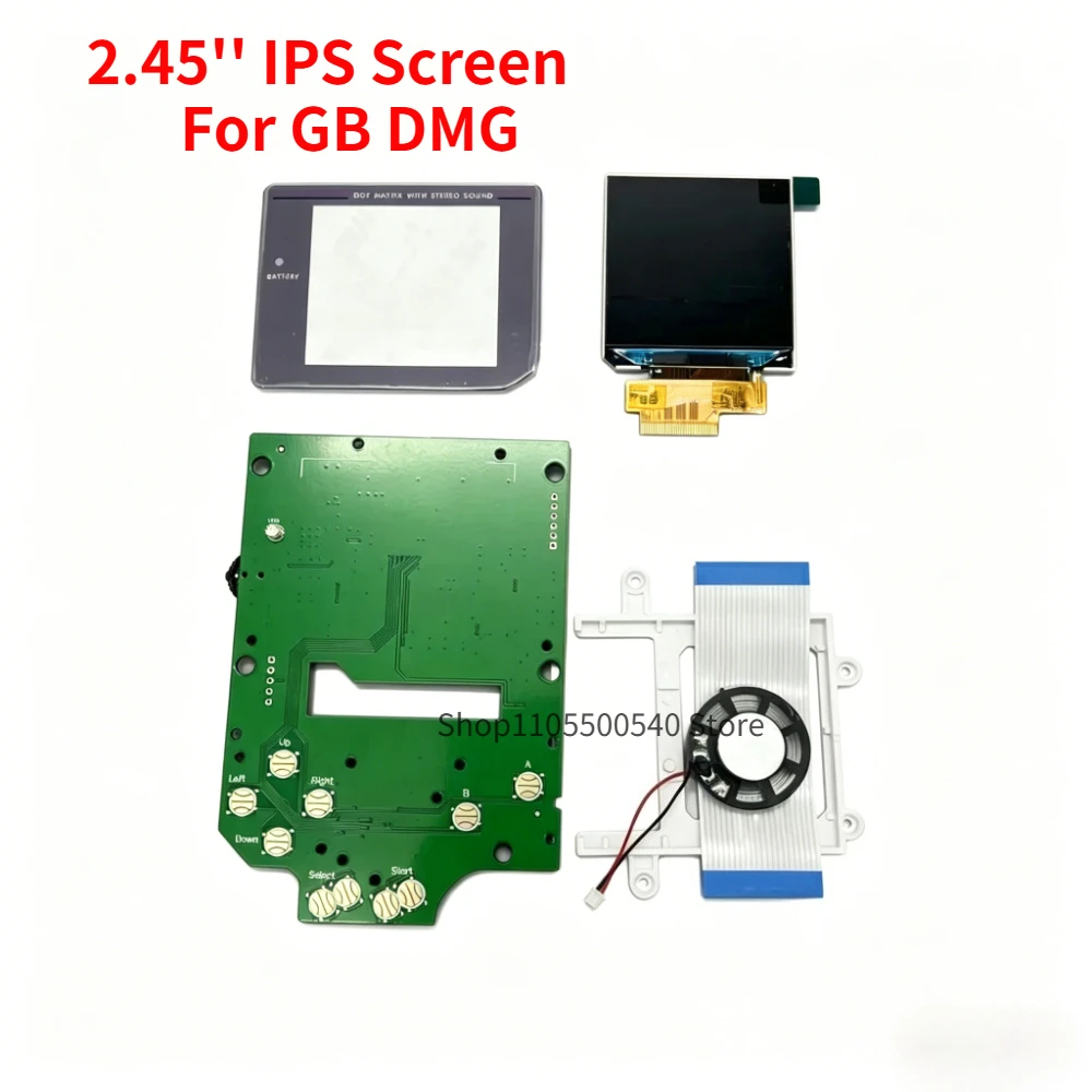 2.45 inch GB DMG LCD Screen Kits for Gameboy IPS Original Size High Brightness Screen for GB DMG IPS Gaming Screen no need cut