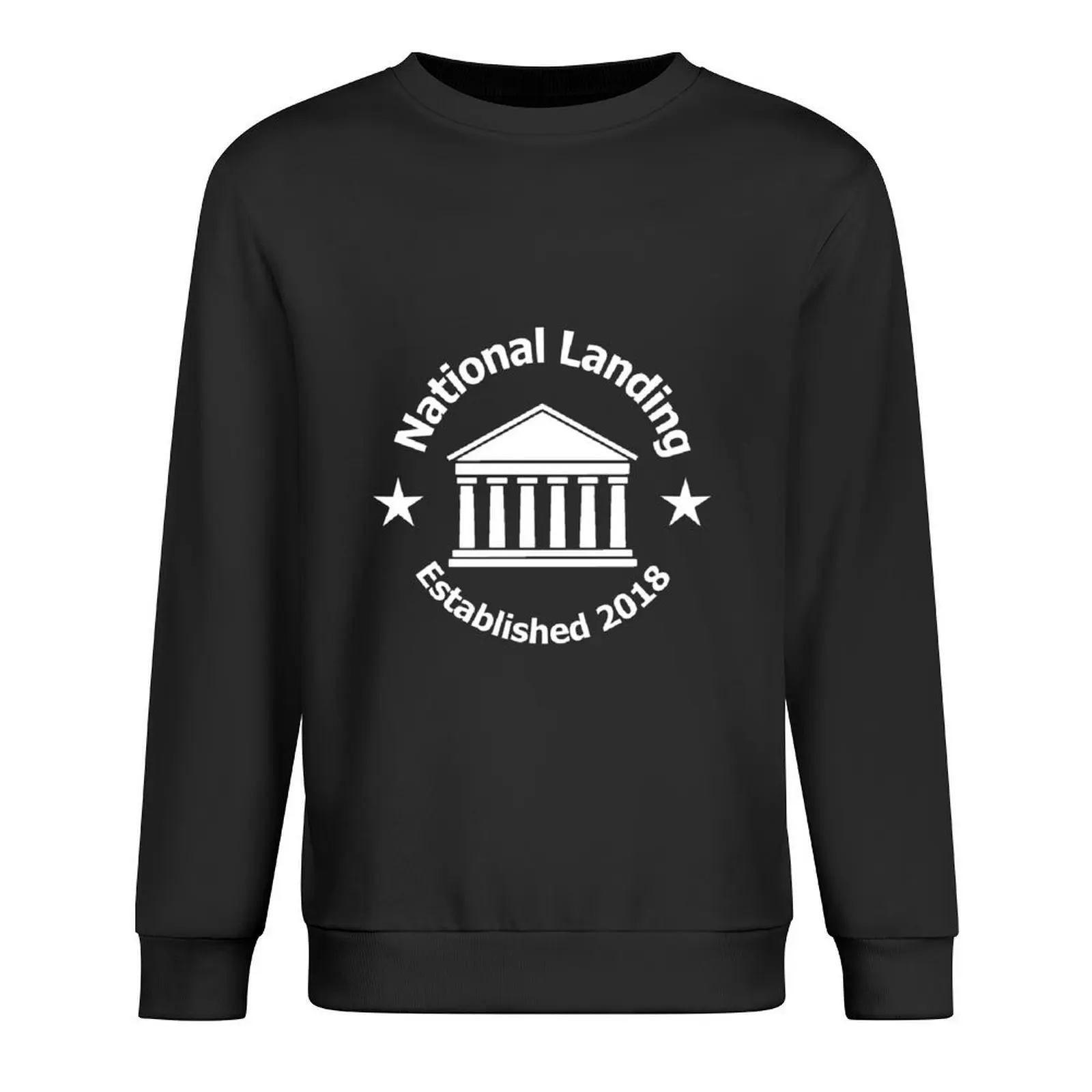 

National Landing Established 2018 - White Pullover clothes for men men wear anime clothes autumn oversize sweatshirt