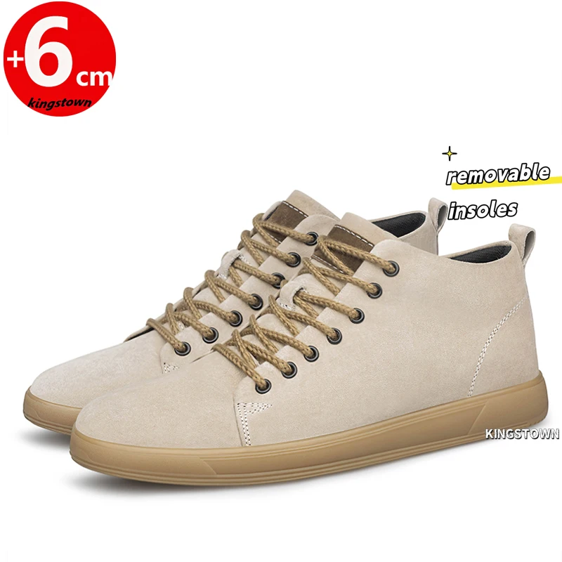 

Boots Elevator Sneakers Men Height Increase Insoles 6cm Lifts Shoes Casual Sports Size 37-45