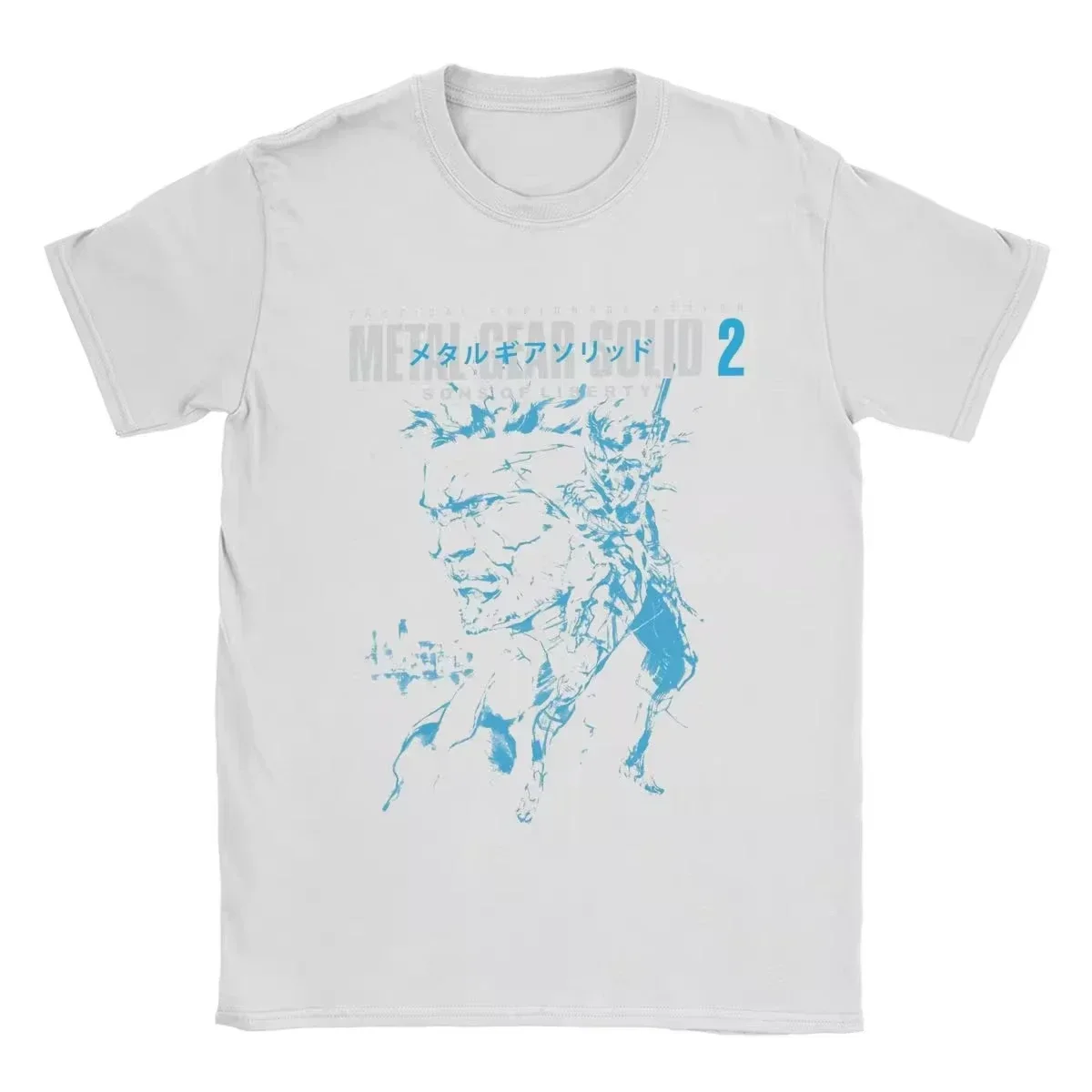 Hipster MGS2 Snake And Raiden Metal Gear Solid T-Shirt Men Women Pure Cotton T Shirts Short Sleeve Tees Unique Clothes Clothing