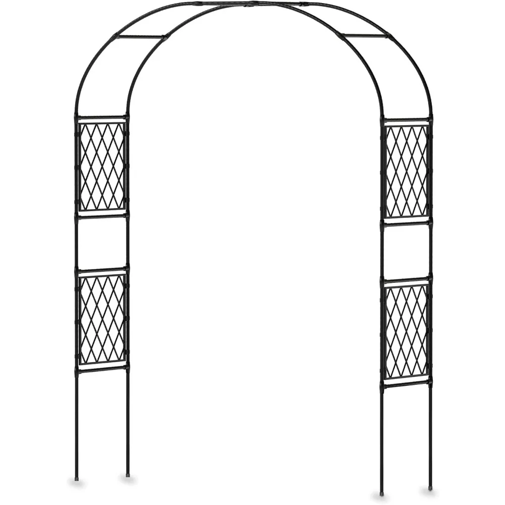 

Metal Garden Arbor, Garden Arch Trellis for Climbing Plants, Decorative Archway Wedding Arch Frame for Patio, Backyard, Patio, L