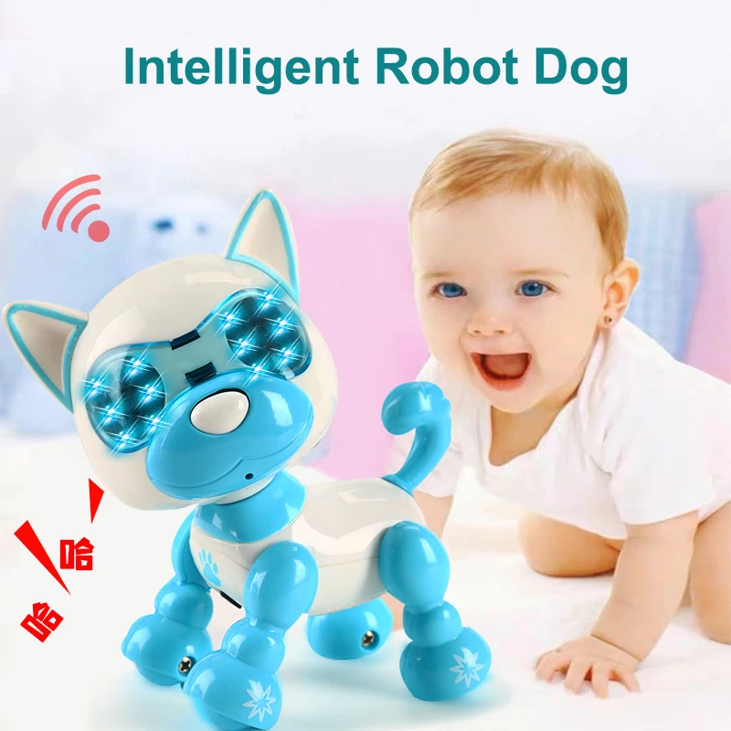 Anjing mekanis cerdas, mainan pendidikan anak-anak, Robot hewan peliharaan interaktif, menari musik elektronik multifungsi