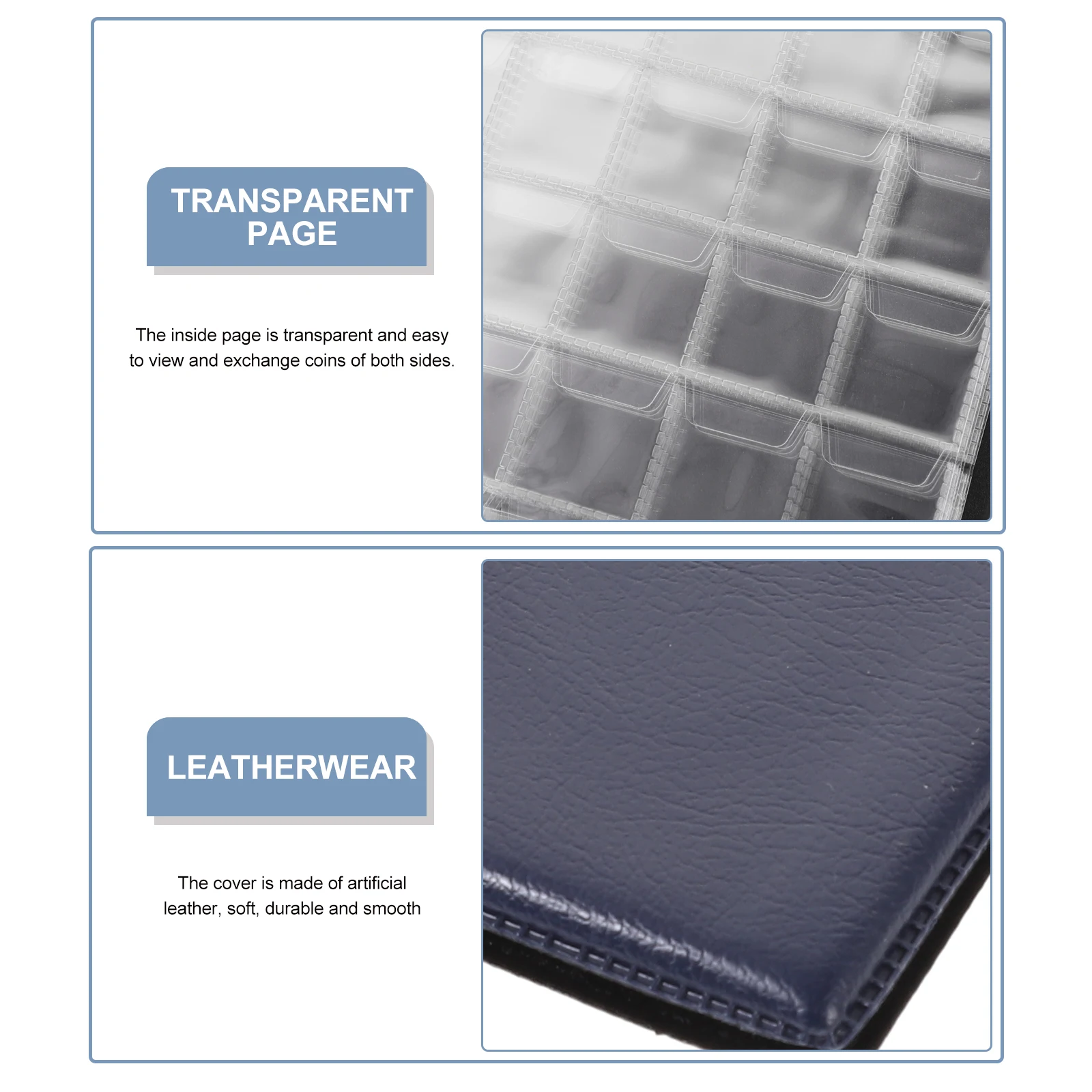 

Collection Book for Collectors Transparent PVC Album Holders 250 Capacity 35mm 28mm Commemorative Souvenir