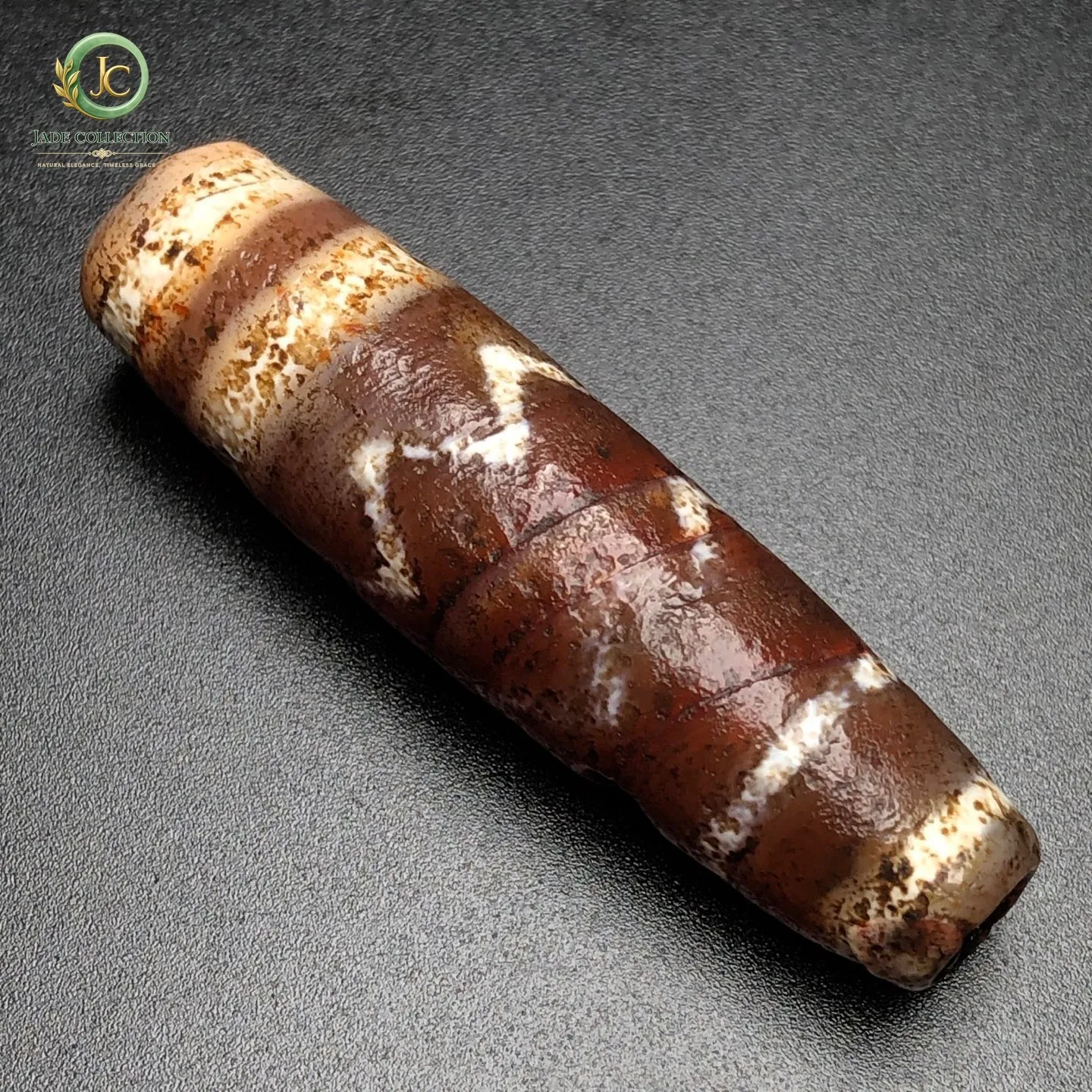 Rare Tibetan Buddhism Agate Water wave Dzi Bead Amulet Necklace Pendant Z1929