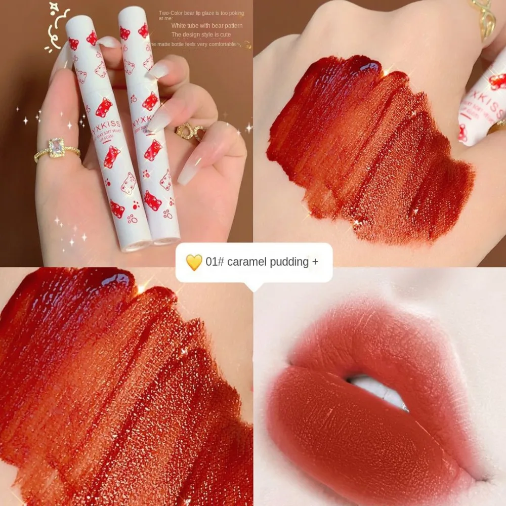 เซ็กซี่ Long Lasting Matte Lip Gloss กันน้ําง่ายสีลิปกลอส Lip Glaz