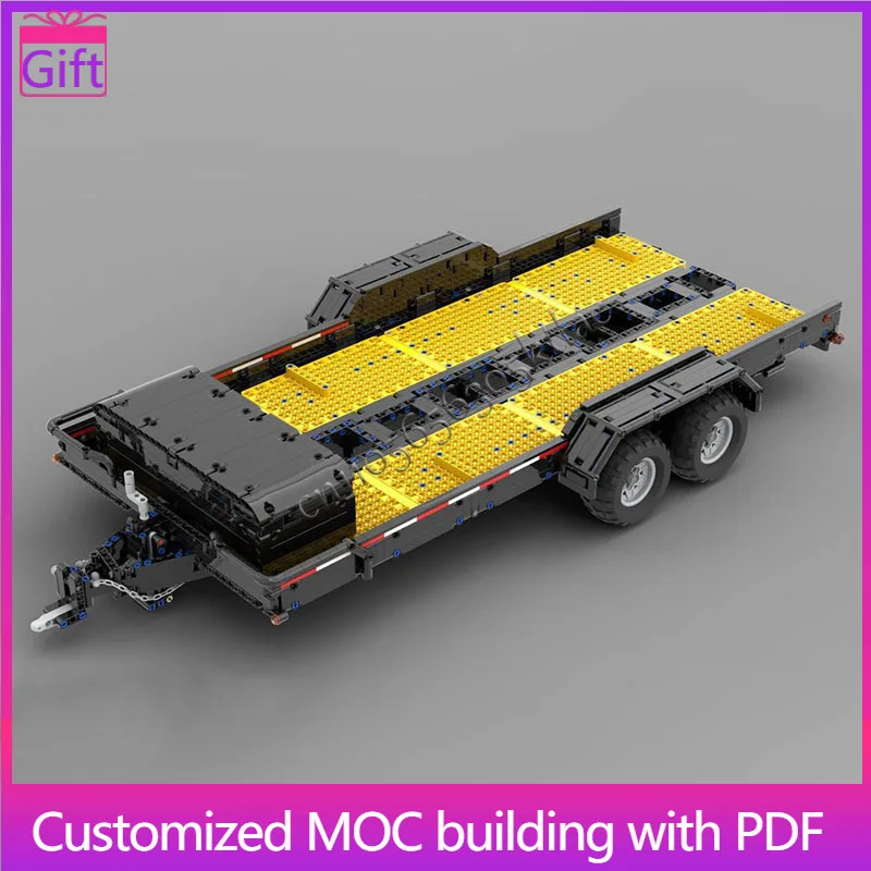 

1742 Parts Hot Selling Customize Car Trailer Technical Building Bricks Model Education Assembly Toys For Children Birthday Gift