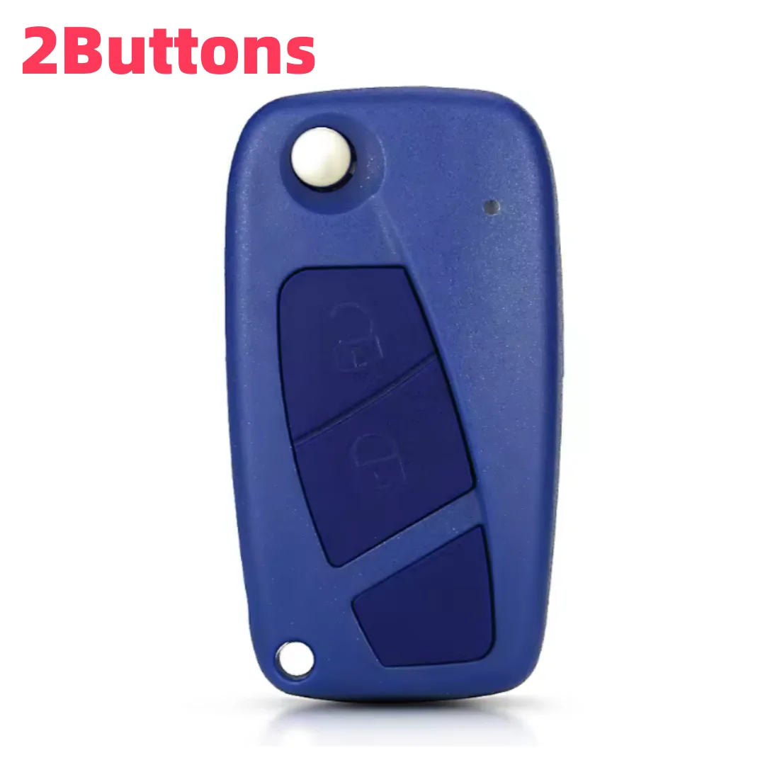 

2 Buttons Blue Flip Remote Key FOB Case Shell For FIAT Iveco Punto Ducato Stilo Panda Idea Doblo Bravo Fob switchblade key
