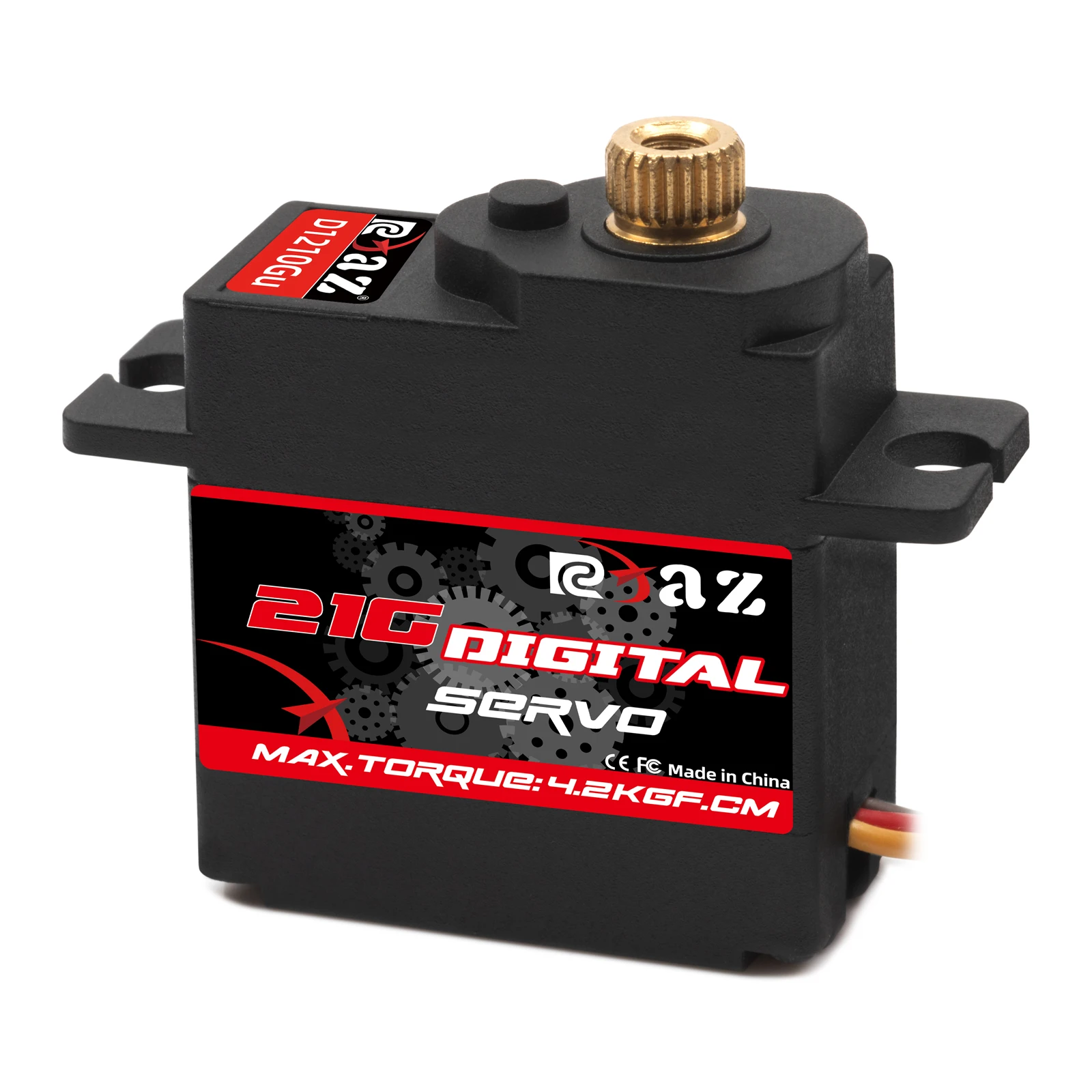 RCXAZ 21g metal gear micro mini servo 180 alto torque, adequado para carros RC, aeronaves Slash RC e robôs