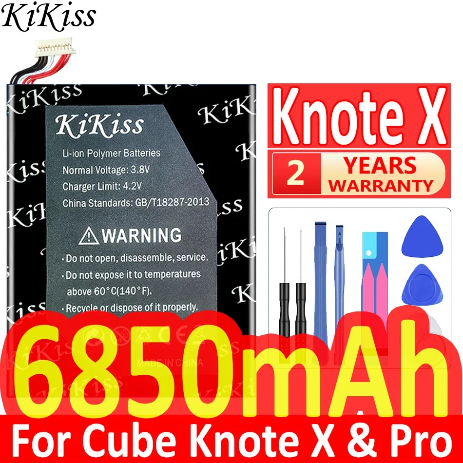 

Мощная батарея 6850 мАч KiKiss для планшетного ПК ALLDOCUBE Cube Knote X & Pro Kubi KnoteX, перезаряжаемая запасная деталь