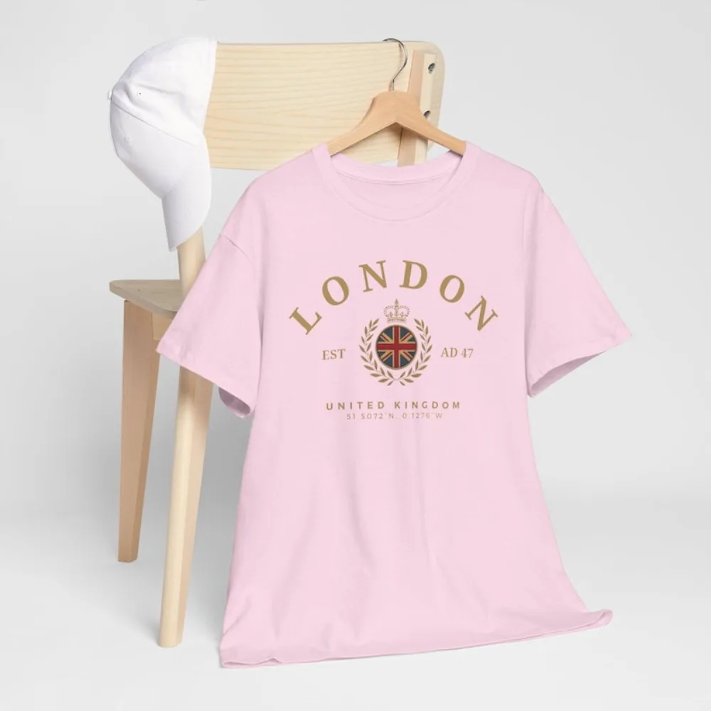 لندن خمر نمط تي شيرت لندن إنجلترا قميص المملكة المتحدة هدية بلايز المملكة المتحدة تذكارية التي شيرت المرأة موضة Crewneck القطن المحملة