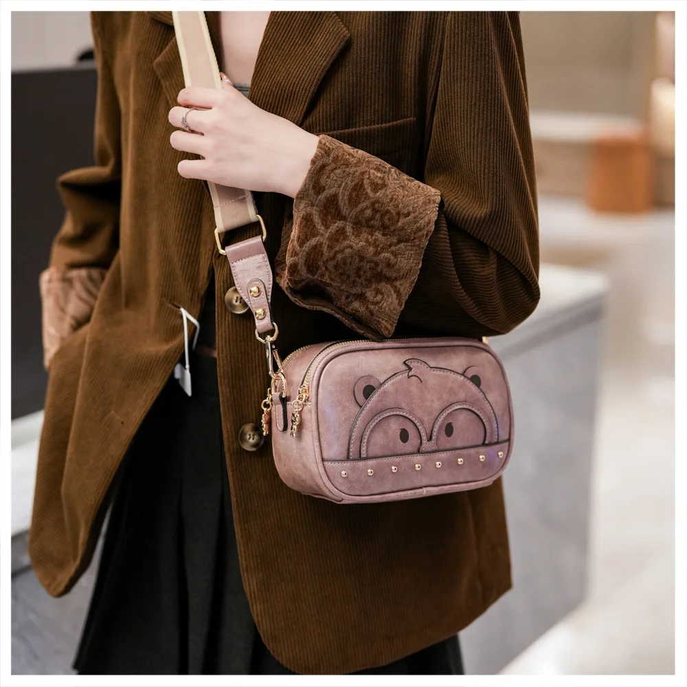 

Beibaobao New Small Bag Female Cartoon Bear Versatile Single Shoulder Minimally Designed Cross Shoulder Female Bag