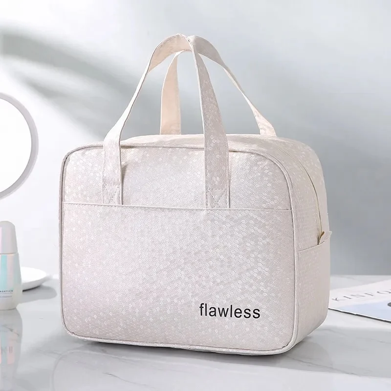 New Women Cosmetic Bag Large-capacity Travel Washing Bag Shimmer Makeup Storage Bag Portable Handbag Toiletry Bag Waterproof