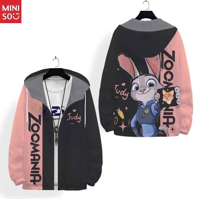 

Miniso Japanese Street Sun Jacket, Zootopia Judy Nick Coat, Thin Anime Cardigan Men