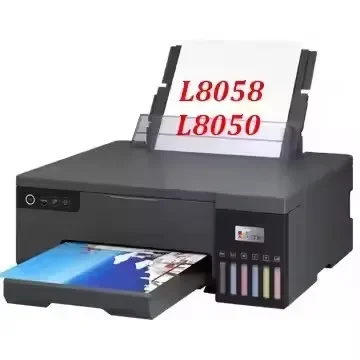 Hot sale six color for XP600 head WIFI A4 automatic Desktop PVC ID card UV sublimation transfer inkjet printer for EP L805/L8058