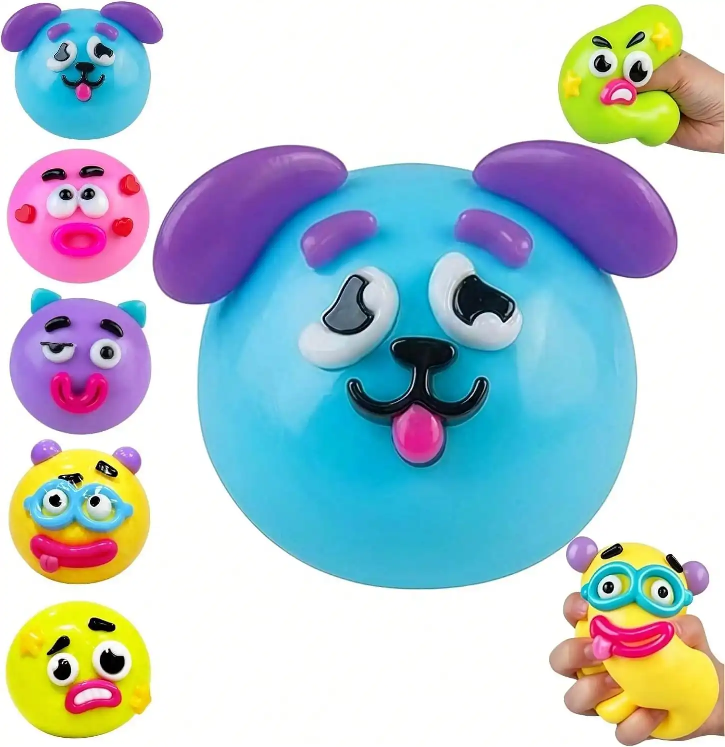 

NEW Smushers Squishy-Curiosities Smushers Dog Face Swap Squishy,Soft Slow Rising Stress Relief For Stress & Anxiety Relief, Cute Dog Face Sensory Fidget For For Adults Anxiety Relief