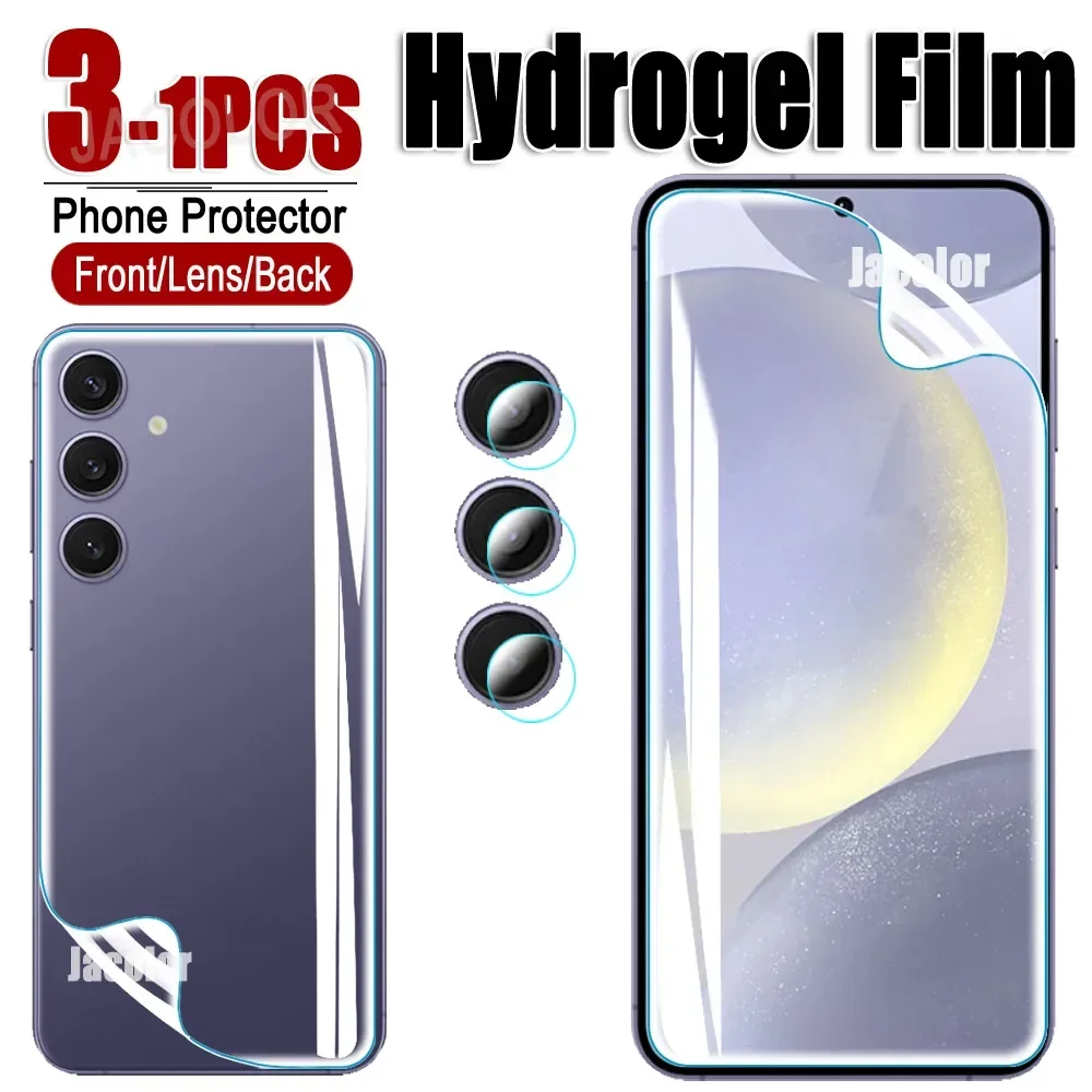 1-3PCS Hydrogel Film For Samsung Galaxy S24 S23 S22 S21 FE Ultra Plus 5G Samsumg S 22 24 23 21FE 5 G Camera Lens Back Protetor