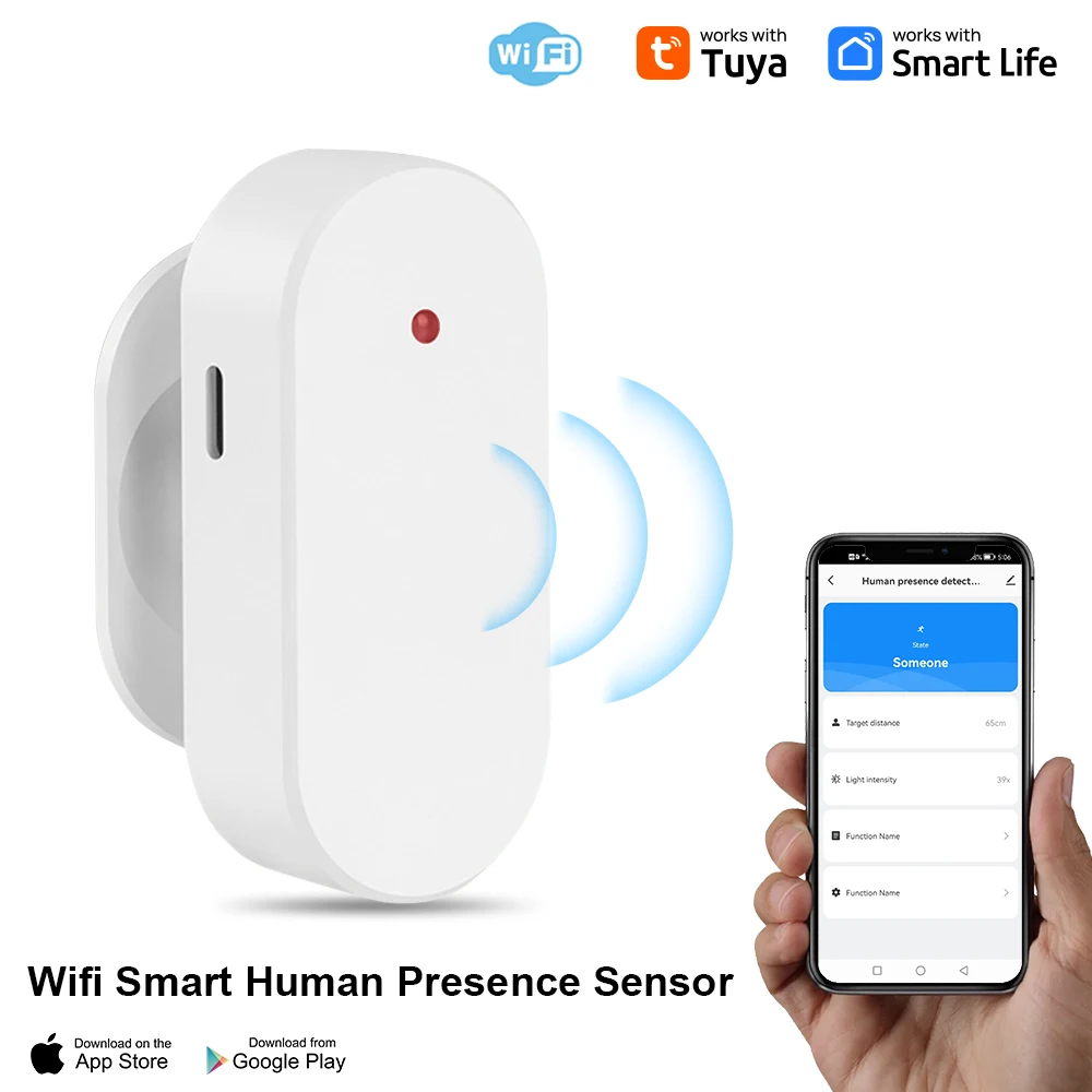 Tuya WiFi Human Presence Detector Smart Human Body PIR Sensor 24GHz Radar Millimeter Wave Detector Motion Sensors