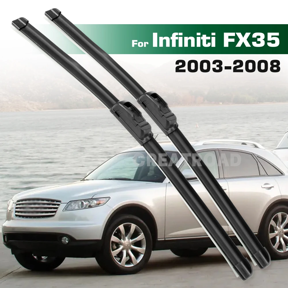 Greatroad 2004 Front Wiper Blades Windshield Windscreen Wiper For Infiniti FX35 2003-2008 22"+20" 2006 2007 2005 Window Brush
