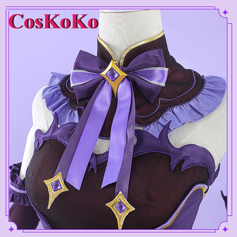 CosKoKo Fischl Cosplay Anime Spiel Genshin Impact Kostüm Elegantes süßes Hochzeitskleid Frauen Halloween Party Rollenspiel Kleidung