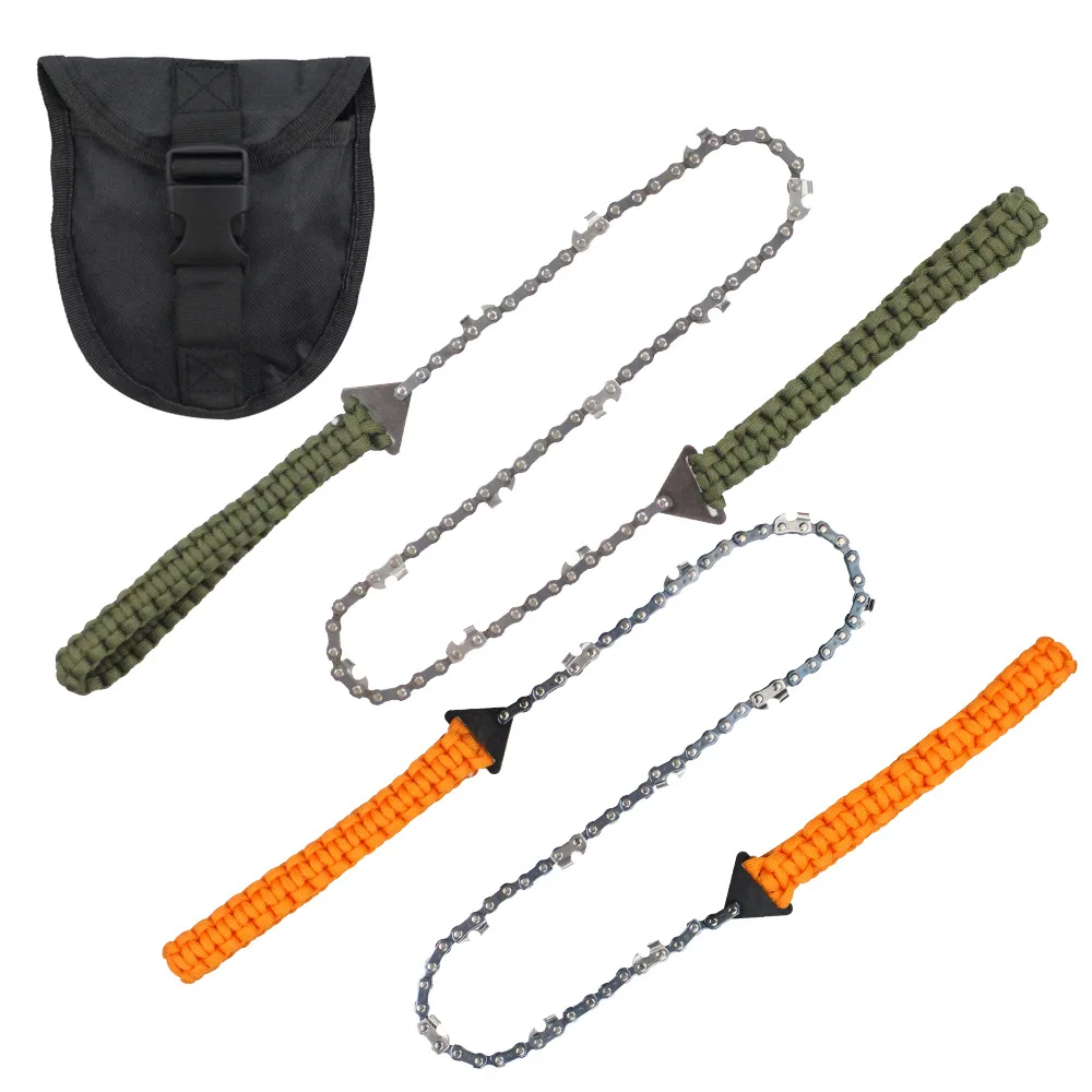 

11/33 Teeth Portable Survival Chain Saw Chainsaws Emergency Camping Hiking Tool Pocket Hand Tool Pouch Outdoor Pocket Chain Saw