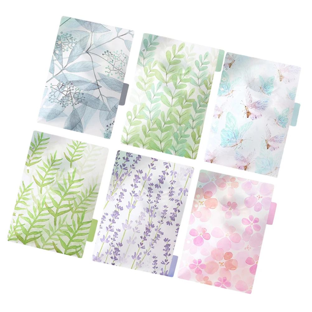 6pcs A5 Notebook Binders Dividers Set Colorful Classification Page Tab For Notebook Accessories Stationery Forest Story Series