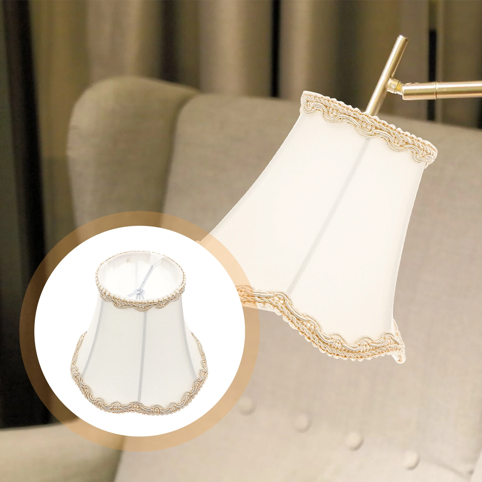 

2pcs Fabric Lampshade Modern Cloth Hanging Bedside Clip Cover Wall Pendant Table Shades for Lamps Lighting Accessories