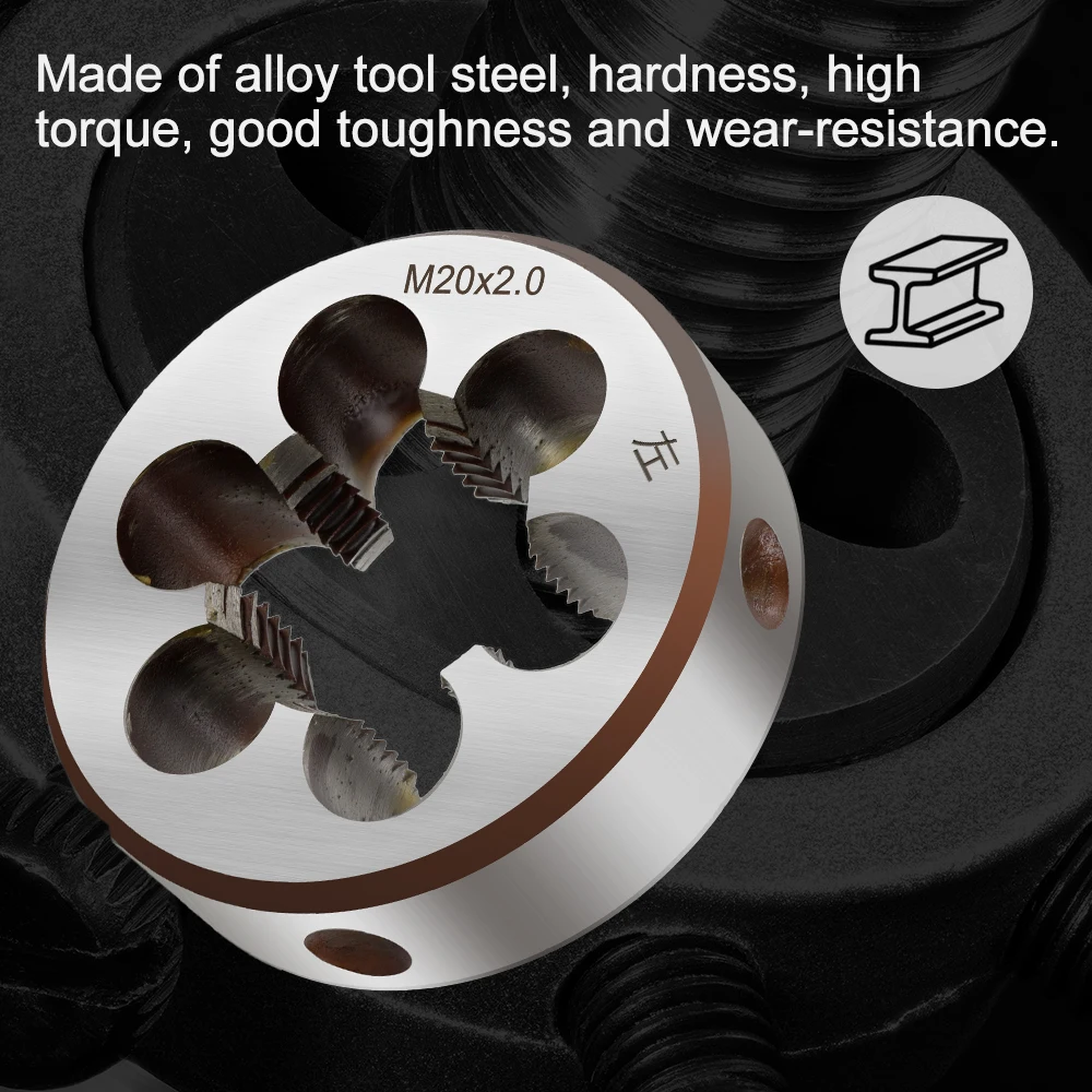 1pc M3 M6 M8 M10 M12 M14 M16 M18 M20 Left Hand Machine Thread Die Metalworking Screw Thread Machine Metric Die