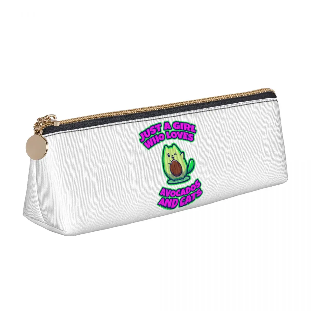 

Just A Girl Who Loves Avocados And Cats Pencil Case for Students Gifts Pen Box Pencil Bag Stationery Supplies Pen Holder Bag