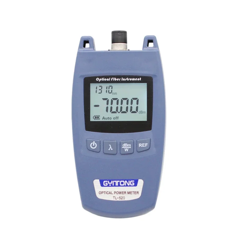 Mini Optical Power Meter TL-520A Pass Optical Fiber เครื่องทดสอบตัวเชื่อมต่อ Ratemeter -70db Light การลดทอนตารางทดสอบ