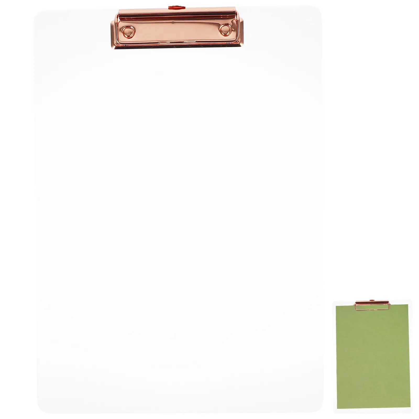Acrylic Metal Clipboard A4 Foldable Rose Gold Writing Board File Organizer Nursing Student Office Supply