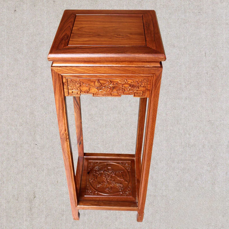 Flower stand,  flower pot shelf, , wood floor-to-ceiling indoor antique Chinese mahogany flower pear furniture