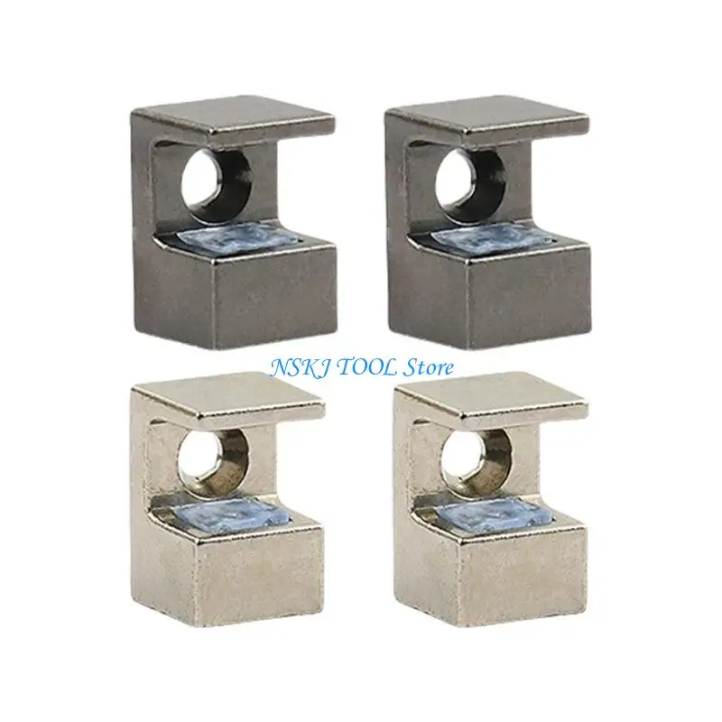 L8RC Sturdy Zinc Alloy Glass Clamps 4pcs Adjustable Designs for 10 12mm Glass Thickness Suitable for Various Home Styles